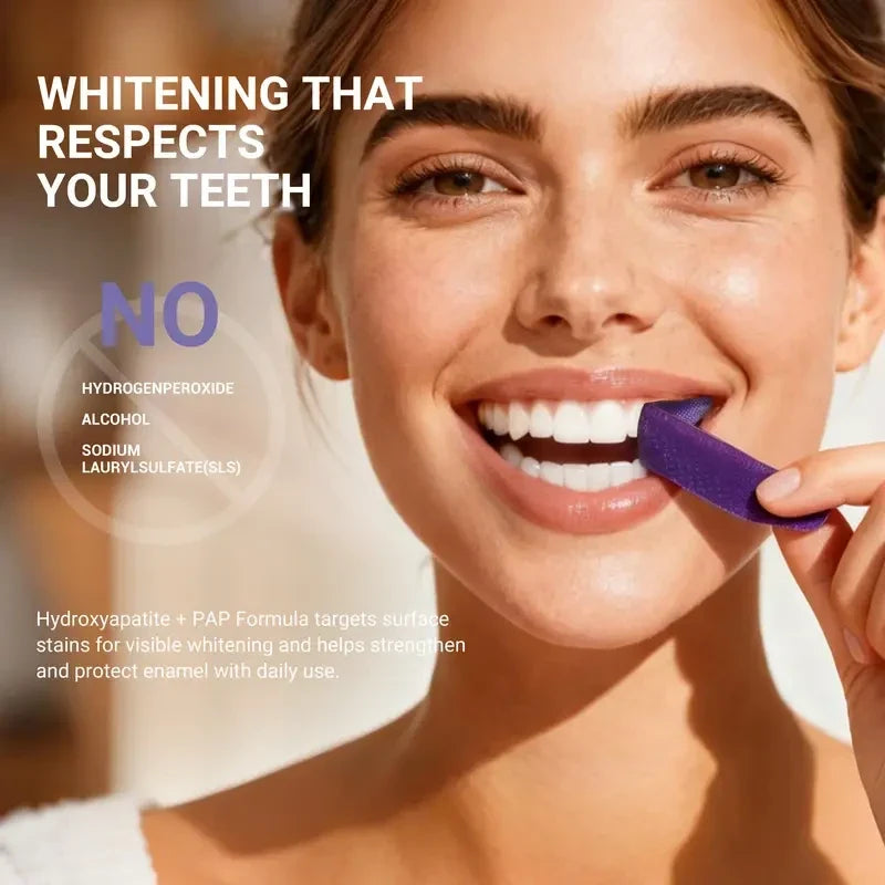 Purple Teeth Whitening Strips detail