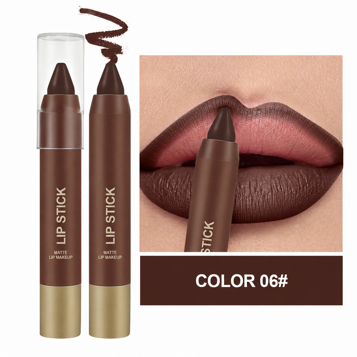 Mauve Matte Brown Lip Liner & Lipstick Combo