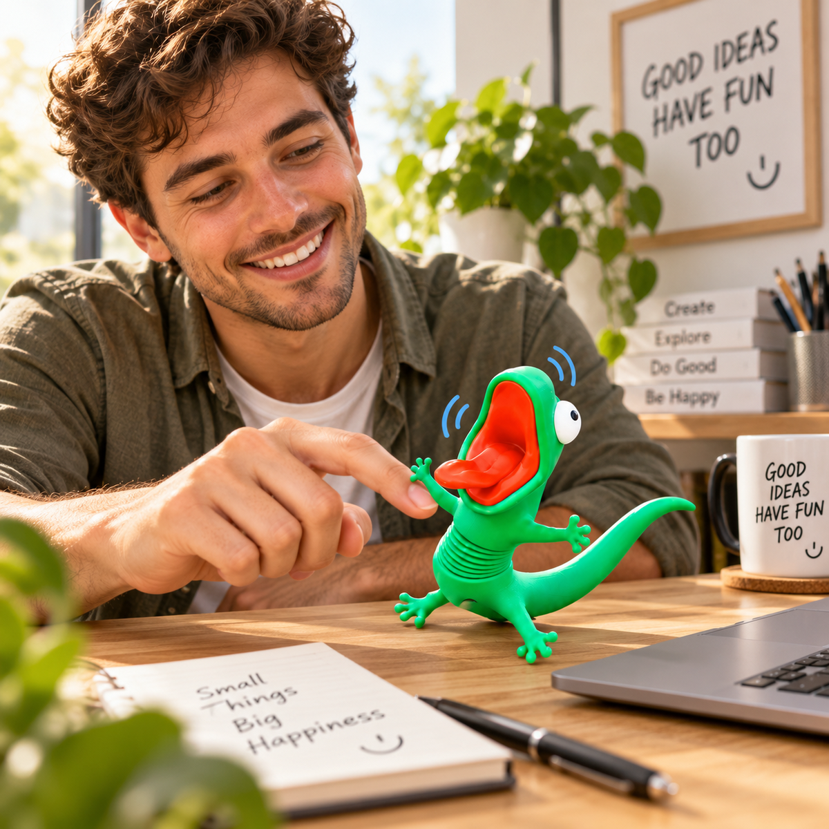 🦎Playful Bobble-Spring Lizard Ornament