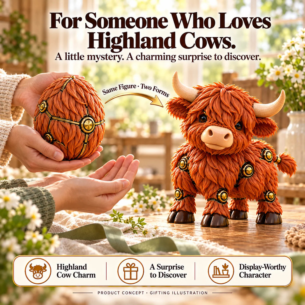 ๐ฎ 2-in-1 Transforming Highland Cow Egg โ A Little Egg, a Charming Highland Surprise