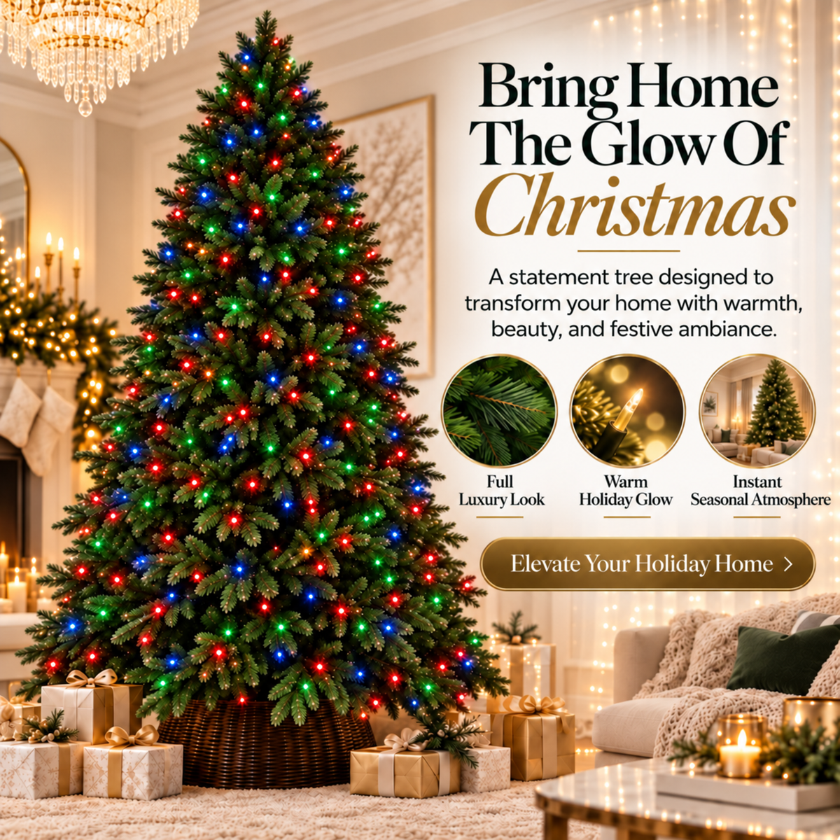 ❄️🏡20M 600-LED Christmas String Lights – Warm White or Multicolor Holiday Tree Lights🎅💖