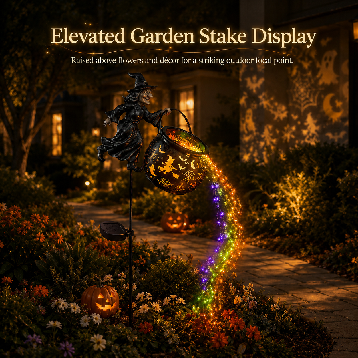 Halloween Early Bird Special Sale 49% OFF-🧙♀️Halloween Witch Cauldron Garden Light