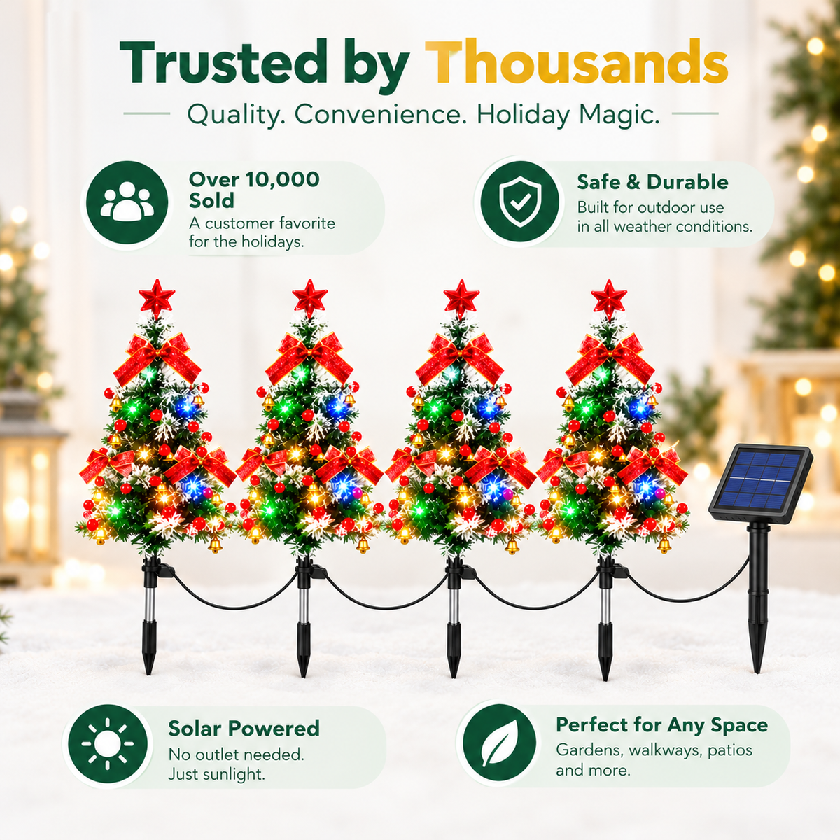 Solar Powered Christmas Tree