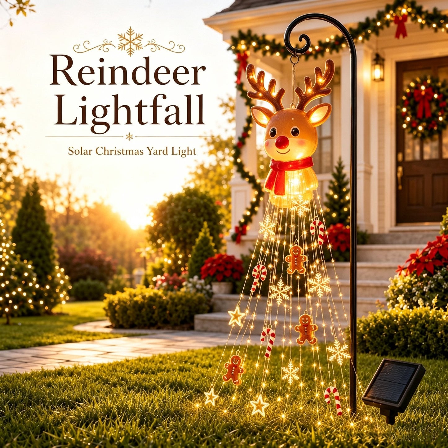 🎄 Gingerbread Magic Solar Holiday Yard Light