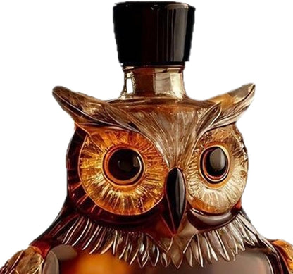 Achandise™ Owl Whiskey Decanter 350 ml ——Unique Glass Bottle for Whiskey, Wine & Liquor