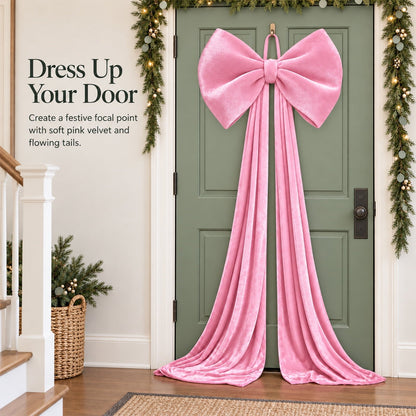 Velvet Christmas Tree Topper Bow, Large Bow for Christmas Tree Decorations
