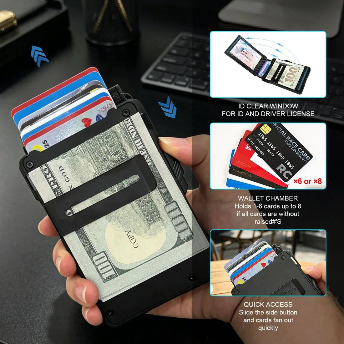 Wallet pop-up card access feature