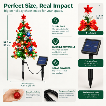 Solar Powered Christmas Tree