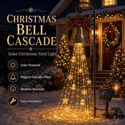 🎄🔥LAST DAY 70% OFF - 🔔Christmas Bell Cascade Solar Yard Light✨