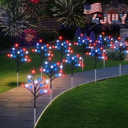🔥Independence Day Promotion🦅Waterproof Solar 8-Piece Flag Light Set
