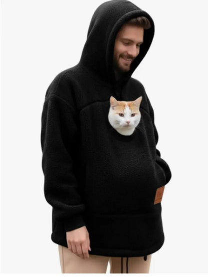 Sherpa Pet Carrier Hoodie – Cozy Cuddle Hoodie with Built-In Pet Pouch
