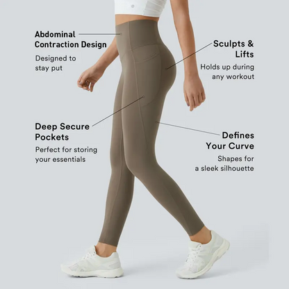 🔥Alisanda®  High Waisted Waist Shaping Pocket Shaping Training Leggings