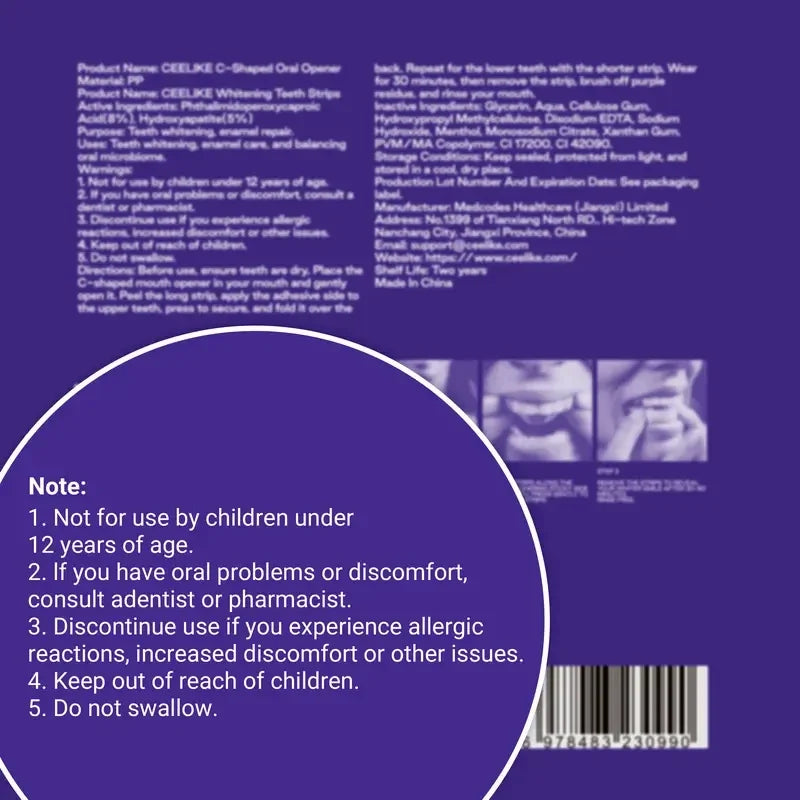 Purple Teeth Whitening Strips