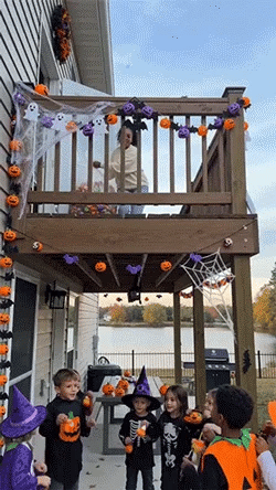 Animated demonstration of Halloween squishy toys, their characters and soft texture