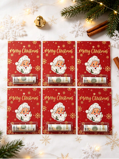 🎄 6pcs Christmas Money Holder Cards