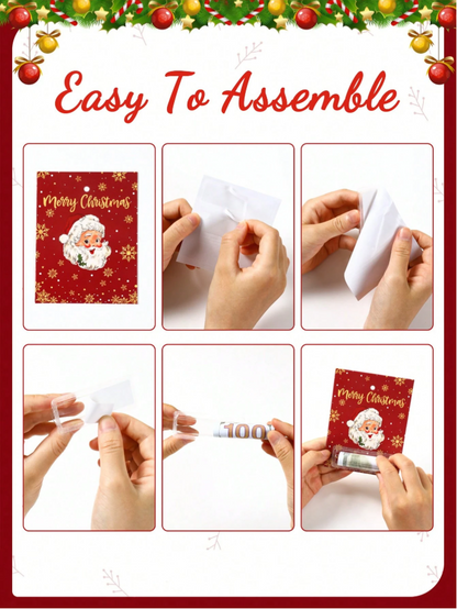 🎄 6pcs Christmas Money Holder Cards
