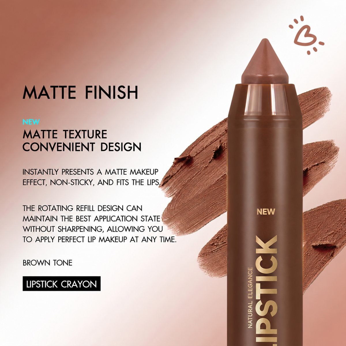 Mauve Matte Brown Lip Liner & Lipstick Combo