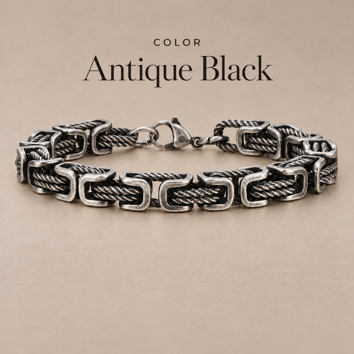 Braided Stainless Steel Bracelet for Men