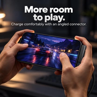 📲 2-in-1 Invisible Holder Charger Cable | MFi-Certified | 240W Fast Charging | Built-In Phone Stand