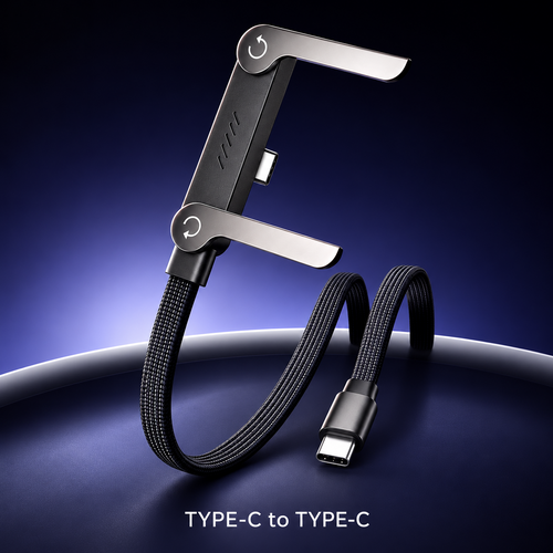 📲 2-in-1 Invisible Holder Charger Cable | MFi-Certified | 240W Fast Charging | Built-In Phone Stand