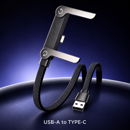 📲 2-in-1 Invisible Holder Charger Cable | MFi-Certified | 240W Fast Charging | Built-In Phone Stand