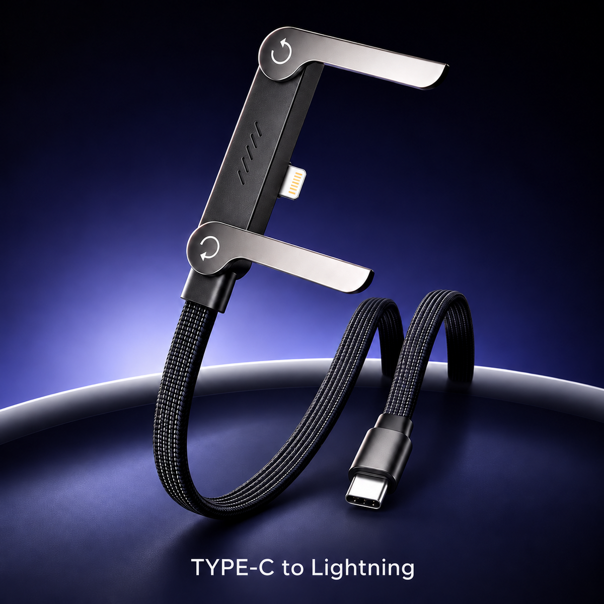 📲 2-in-1 Invisible Holder Charger Cable | MFi-Certified | 240W Fast Charging | Built-In Phone Stand