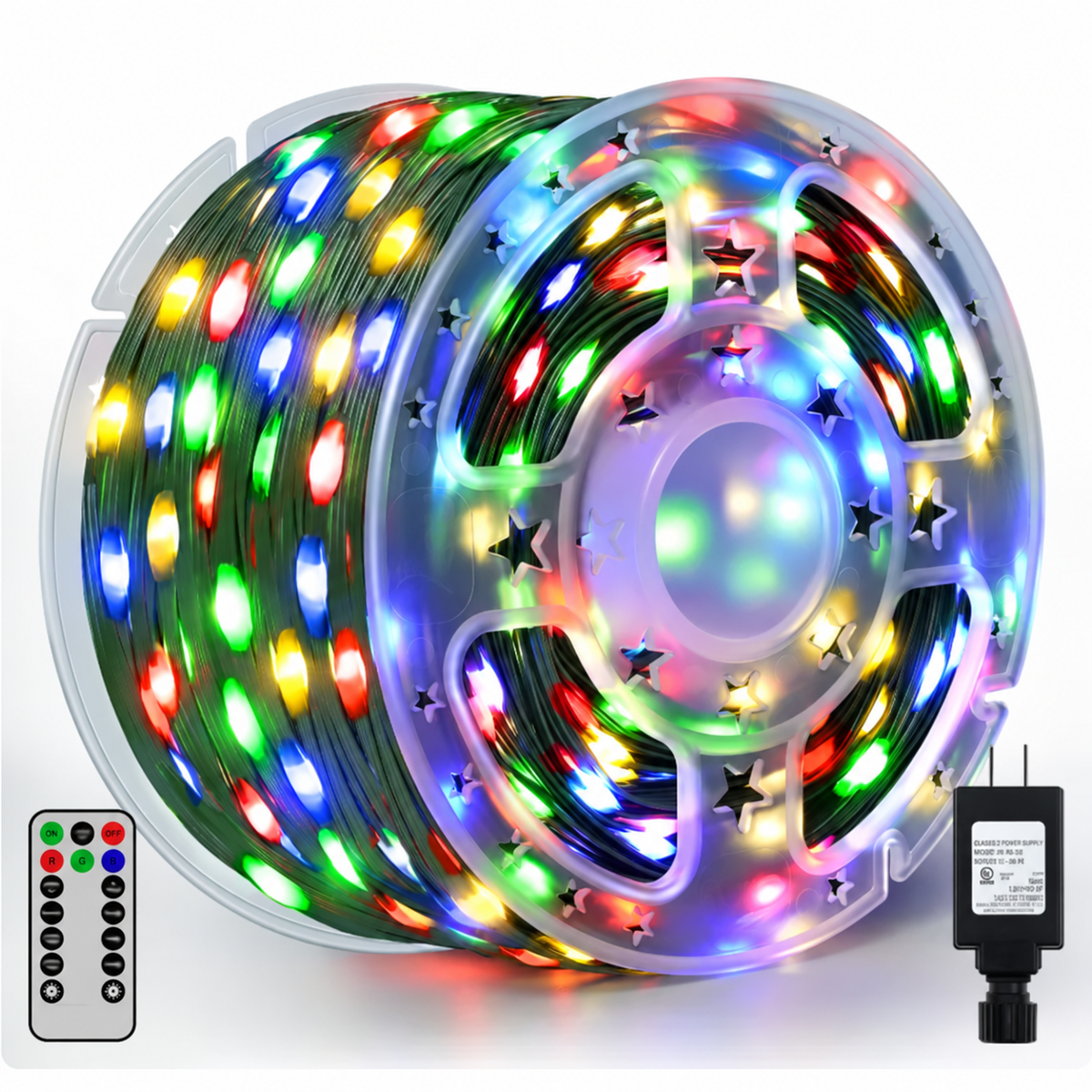 IP67 Waterproof Multicolor Christmas String Lights (Plug in, 8 Modes)