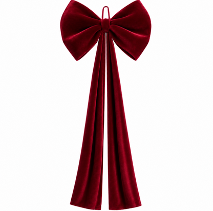 Velvet Christmas Tree Topper Bow, Large Bow for Christmas Tree Decorations