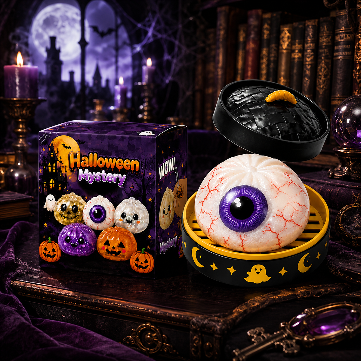 🎃 Halloween Dumpling Squeeze Squishy Toy
