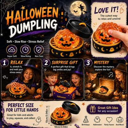 🎃 Halloween Dumpling Squeeze Squishy Toy
