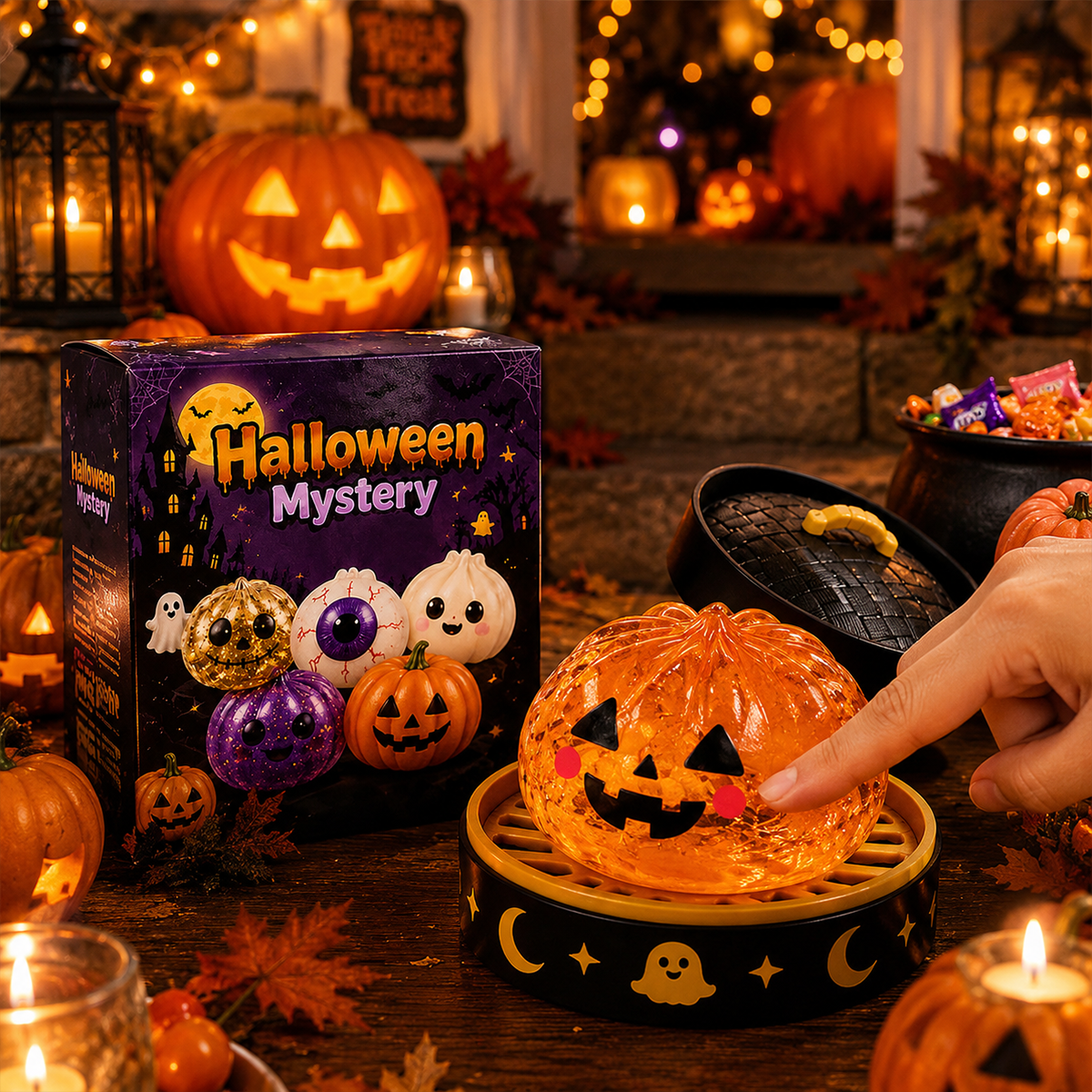🎃 Halloween Dumpling Squeeze Squishy Toy