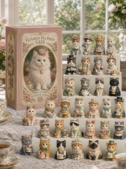 🐈🐈‍⬛2026 Cat Advent Calendar🎁 Gift for Adults Friends Cat Owners and Lovers Christmas Holiday Countdown Gift 24 Designs Cats Charm Christmas Tree Ornament