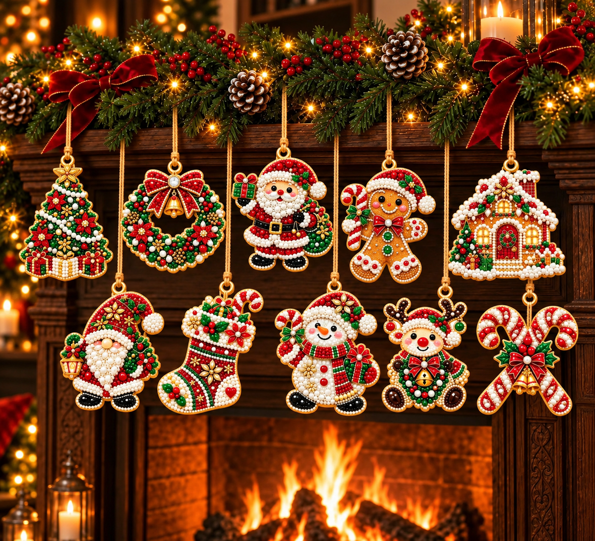 ✨ 10 Festive Christmas Ornament DIY Kit – Create Your Own Holiday Magic