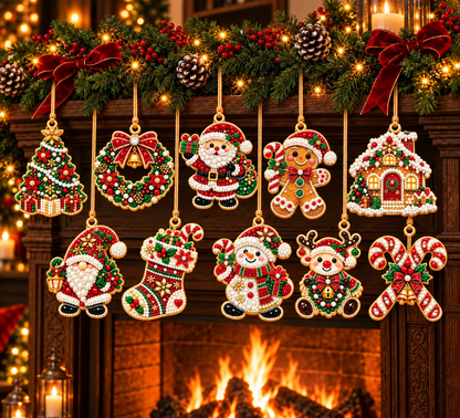 ✨ 10 Festive Christmas Ornament DIY Kit – Create Your Own Holiday Magic
