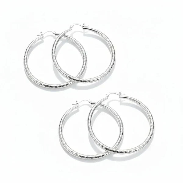 🎉Limited-time Special Offer🎁Diamond-Cut Hoop Earrings for Women – Elegant, Sparkling 💎