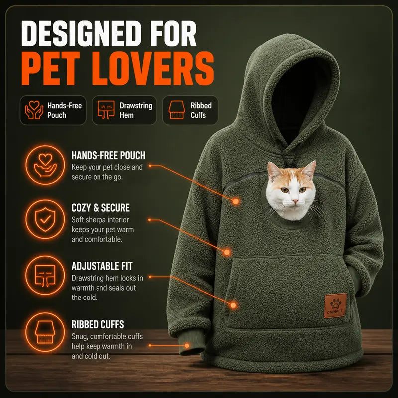 Sherpa hoodie features