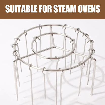 🍢 Turn Mop into Grill | 2-Pack Air Fryer Skewer Rack & Round Stainless Steel Grill Set ⚡