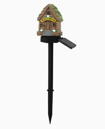 Solar Fairy-Tale Mushroom Cottage Garden Light
