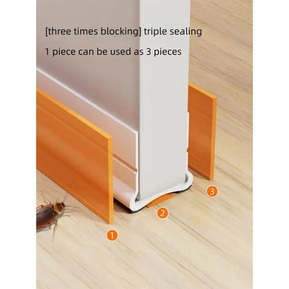 Triple Seal Under-Door Draft Stopper – Self-Adhesive PVC Weather Strip