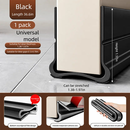 Triple Seal Under-Door Draft Stopper – Self-Adhesive PVC Weather Strip
