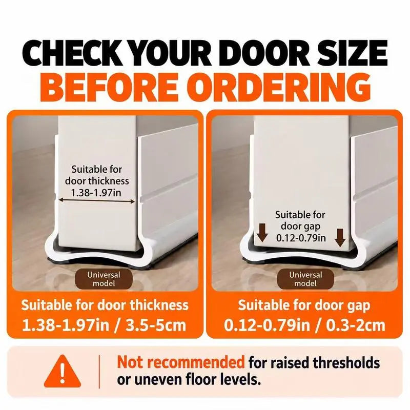 Triple Seal Under-Door Draft Stopper – Self-Adhesive PVC Weather Strip