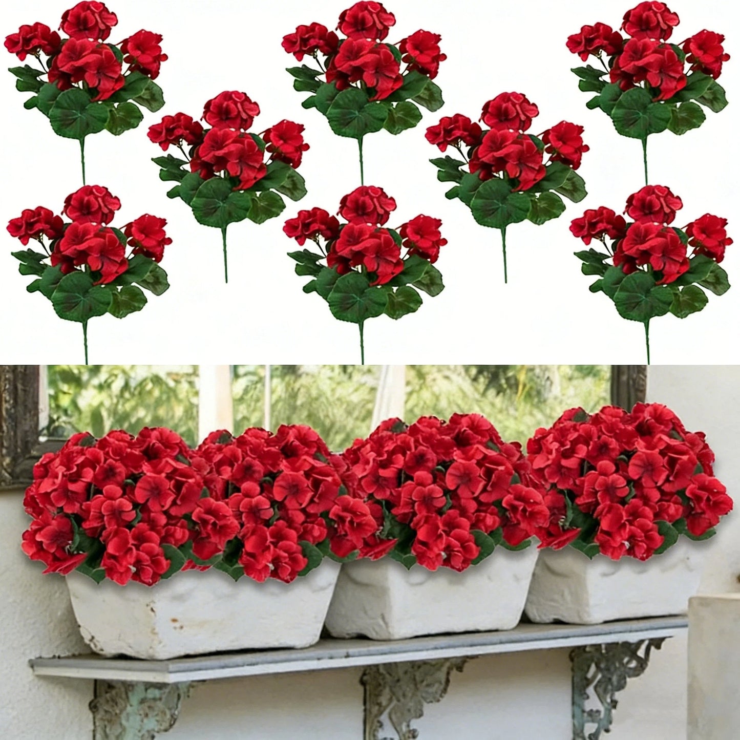 🎁 Mother’s Day 60% OFF - Artificial Geranium Flowers For Outdoors