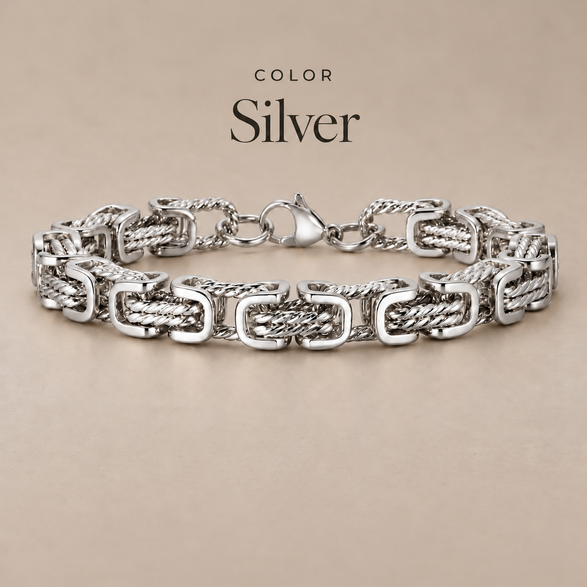 Braided Stainless Steel Bracelet for Men