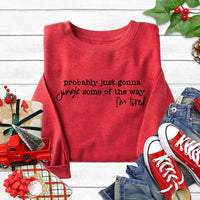 Jingle Some of the Way Sweatshirt - Heather Scarlet