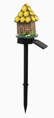 Solar Fairy-Tale Mushroom Cottage Garden Light