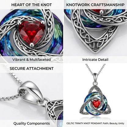 Celtic Birthstone Trinity Necklace  A Symbol of Faith, Love & Forever