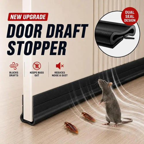 Triple Seal Under-Door Draft Stopper – Self-Adhesive PVC Weather Strip