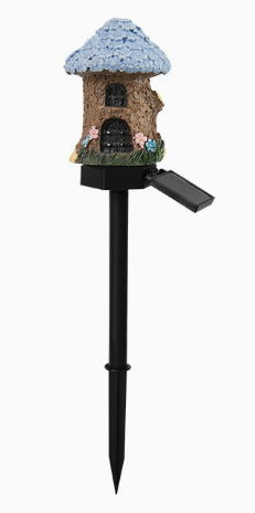 Solar Fairy-Tale Mushroom Cottage Garden Light