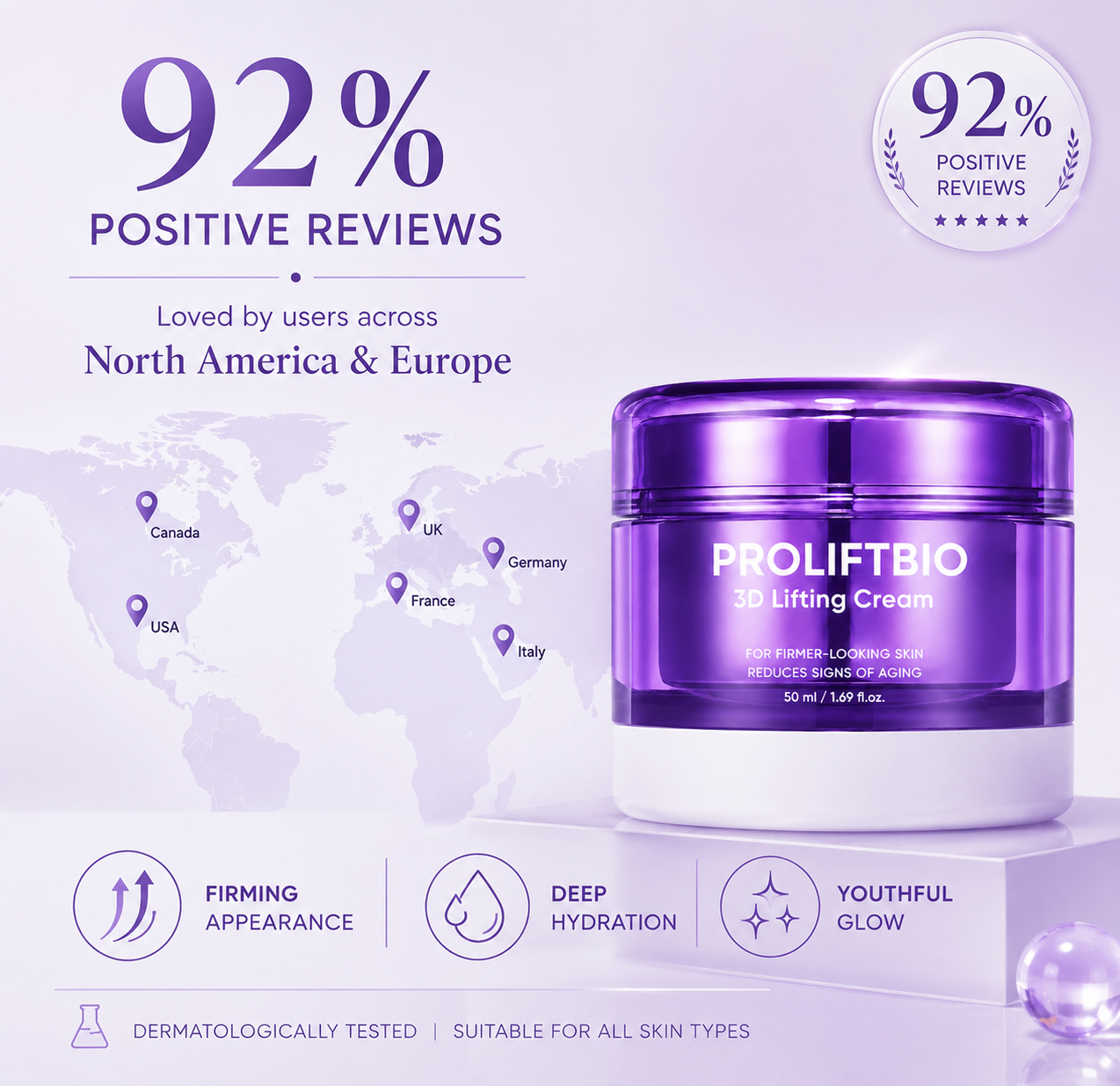 3D Lifting Night Cream | Visibly Firm Jawline & Smooth Fine Lines Overnight