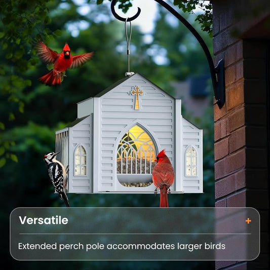 🎁 Last Day 60% OFF-✝️Church-Shaped Solar Bird Feeder(✨Same as in the video)